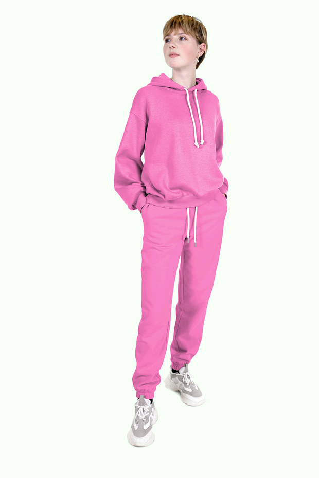 Jogging tissu Unicolore Rose