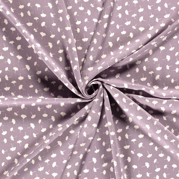 Bamboo Poplin fabric Purple printed 