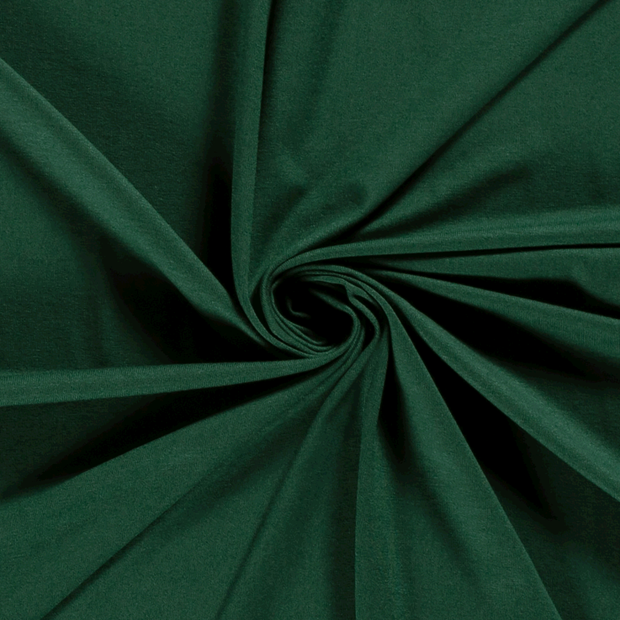 Jersey de Viscose tissu Unicolore Vert foncé