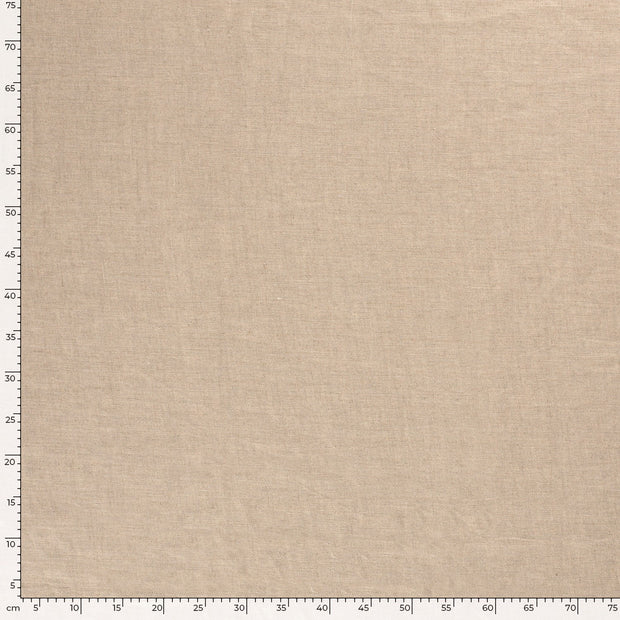 Linen fabric Unicolour Beige