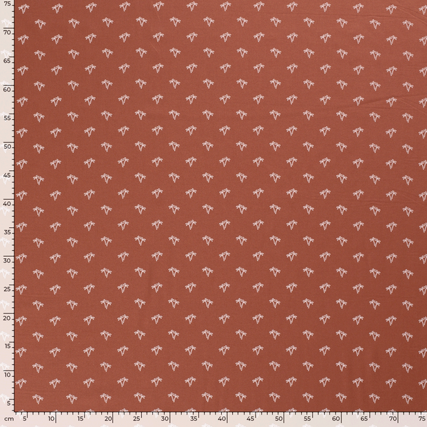 Cotton Poplin fabric Palmtrees Old Pink
