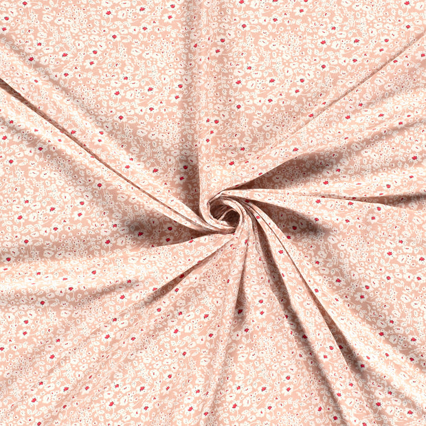 Viscose Poplin fabric Pink printed 