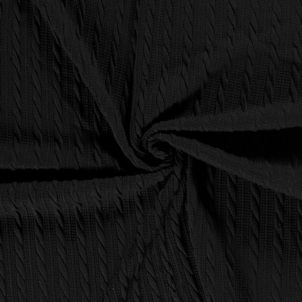 Heavy Knit fabric Black 