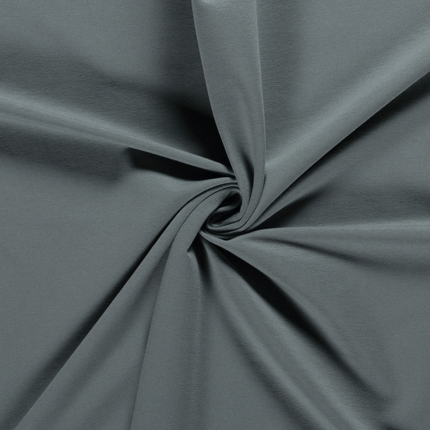 French Terry fabric Unicolour Steel Blue