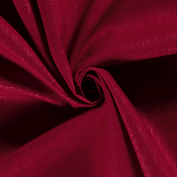 Ramie Lin tissu Unicolore Rouge Bordeaux