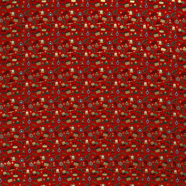 Cotton Poplin fabric Red 