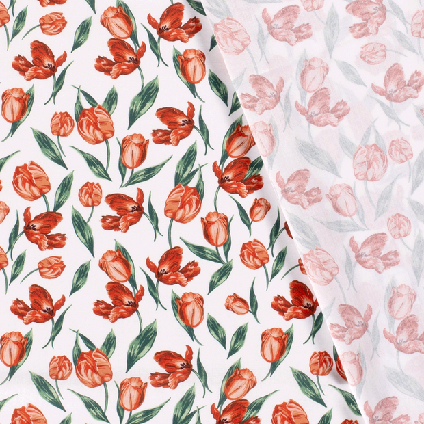 Cotton Poplin fabric Flowers printed 