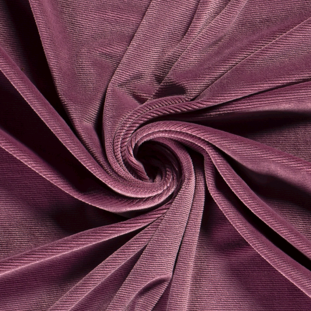 Velvet fabric Rib Purple