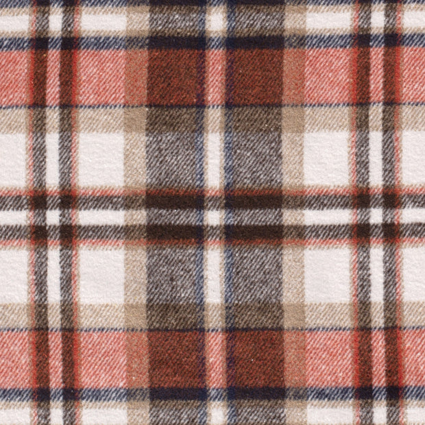 Jacquard fabric Checks Brique