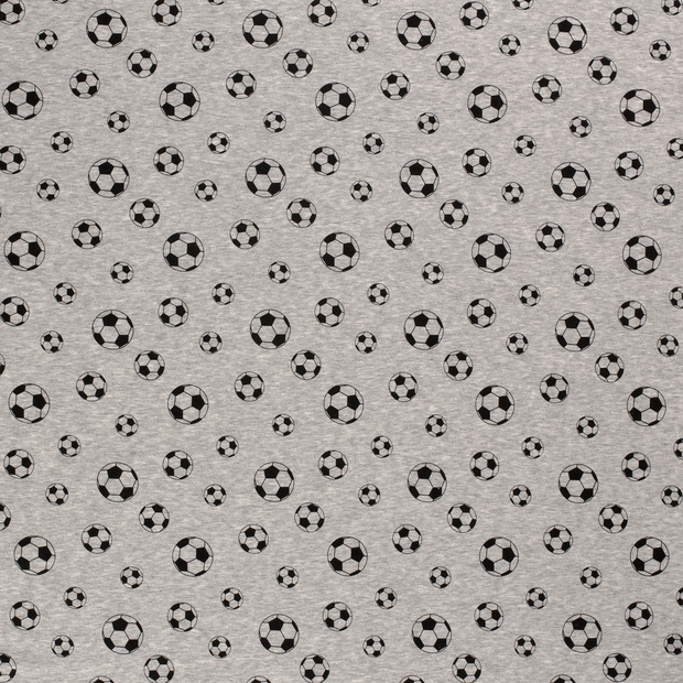 Alphen Fleece fabric Middle Grey soft 