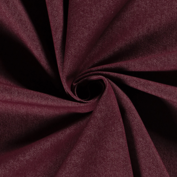 Denim Stretch fabric Unicolour Bordeaux