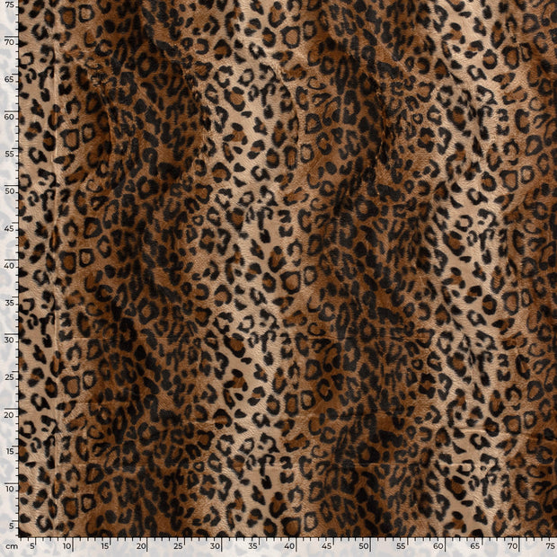 Velours fabric Panther Brown
