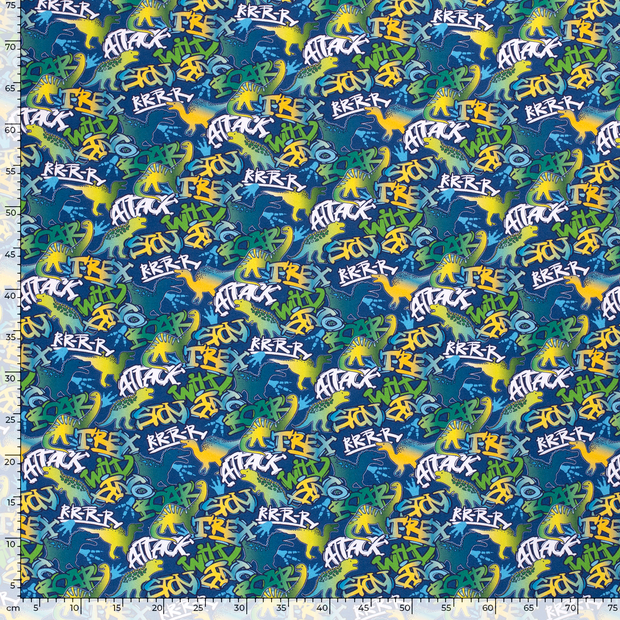 Jogging fabric Graffiti Navy
