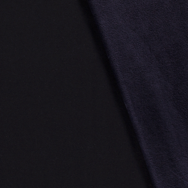 Alphen Fleece fabric Unicolour Navy