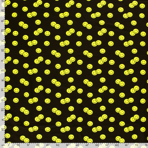 French Terry fabric Faces Black
