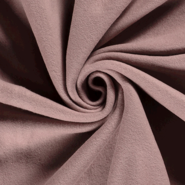 Cotton Fleece fabric Unicolour Mauve