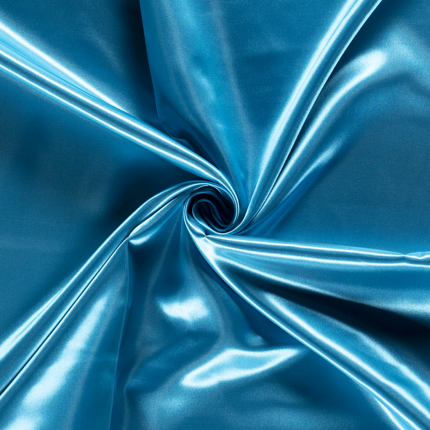 Satin fabric Unicolour Aqua