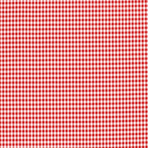 Cotton Poplin Yarn Dyed fabric Checks Red