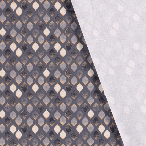 Cotton Poplin fabric Christmas printed and foil 