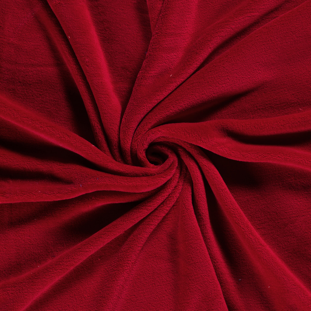 Polaire Doudou tissu Rouge 