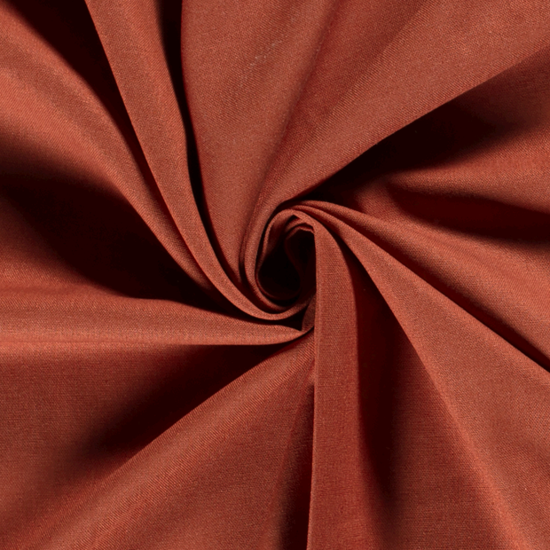 Woven Viscose Linen fabric Unicolour Brique