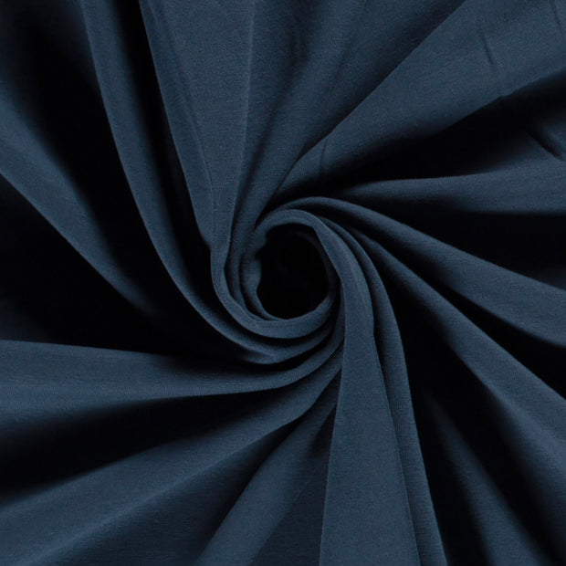 French Terry fabric Unicolour Dark Indigo