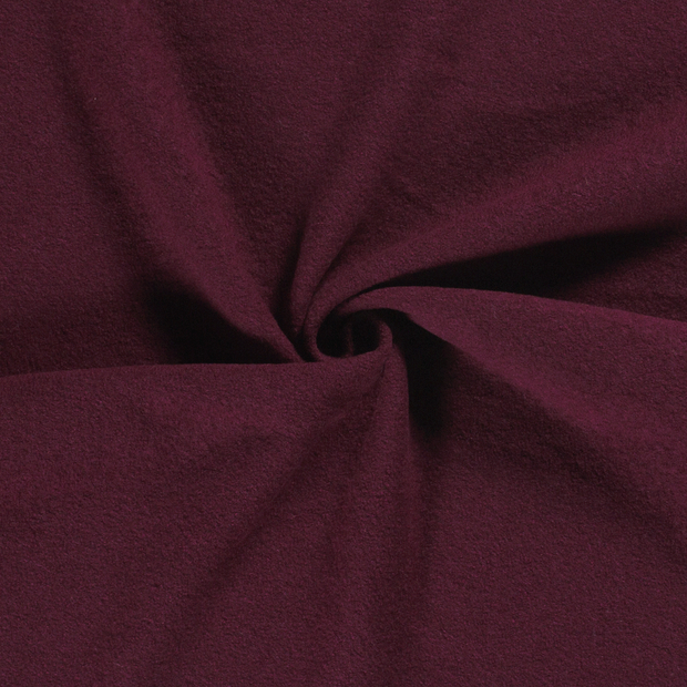 Wool Boucle fabric Wine red 