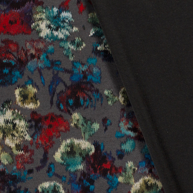 Poly Viscose Jersey fabric Abstract discharge printed 