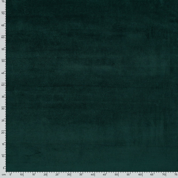Nicky Velours Rib fabric Unicolour Dark Green