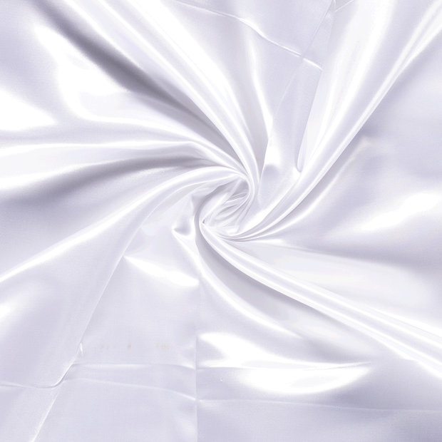 Satin fabric Unicolour White