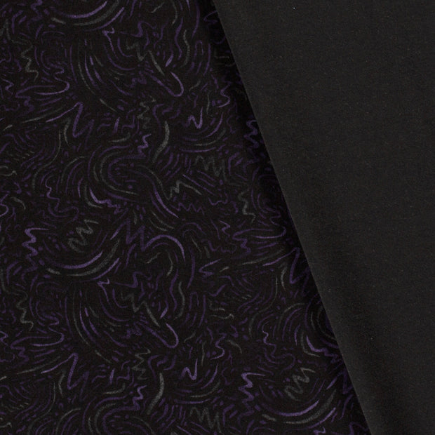 Poly Viscose Jersey fabric Abstract discharge printed 