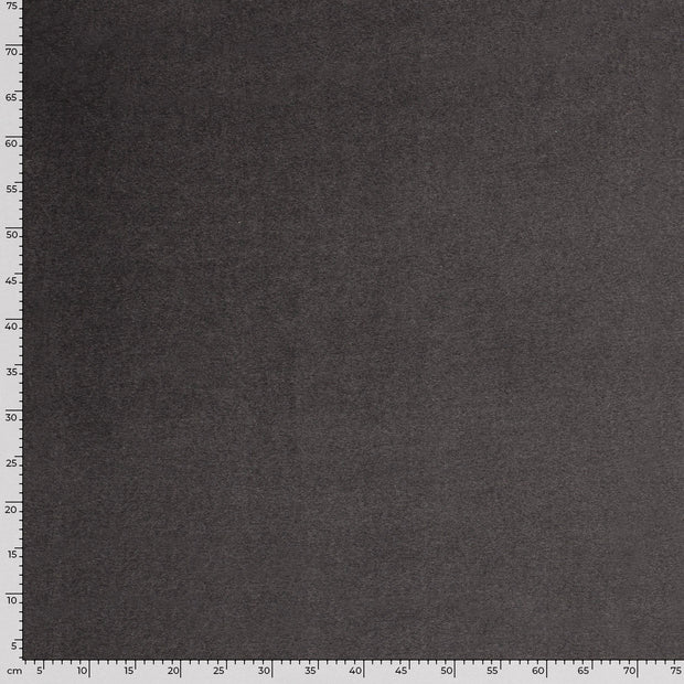 Nicky velours fabric Unicolour Dark Grey