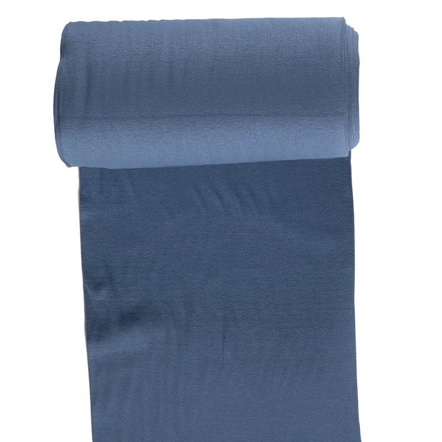 Bord Cote 2x2 Rib tissu Indigo 