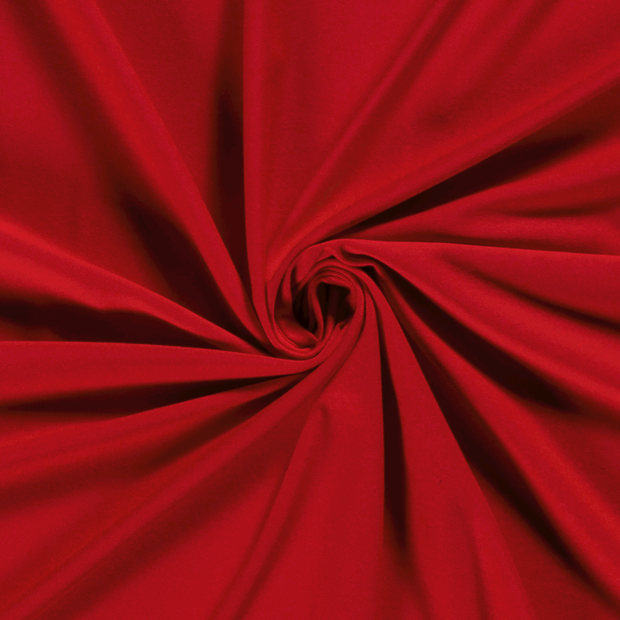 Jersey de Viscose tissu Unicolore Rouge