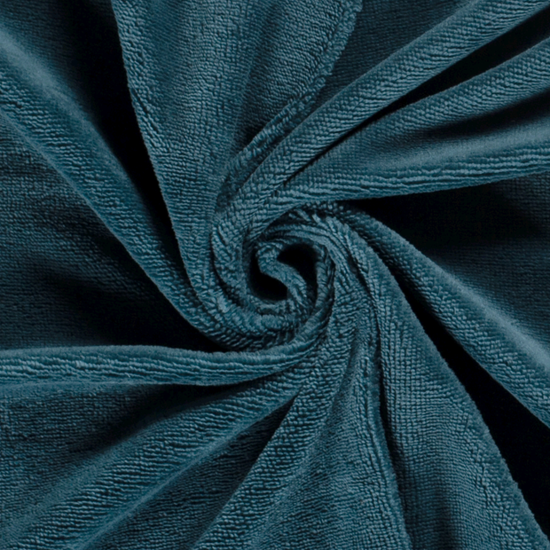 Bamboo Fleece fabric Unicolour Petrol