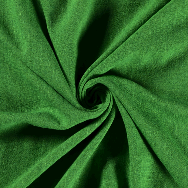 Woven Viscose Linen fabric Unicolour Green