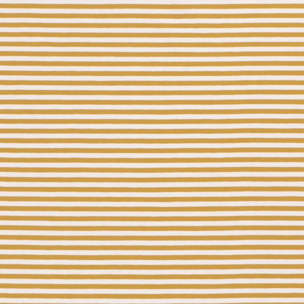 Cotton Jersey Yarn Dyed fabric Stripes Oker