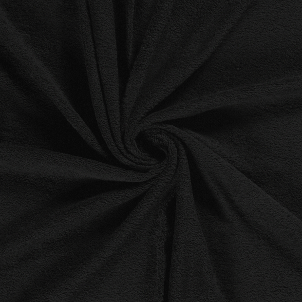 Terry Towelling fabric Black 