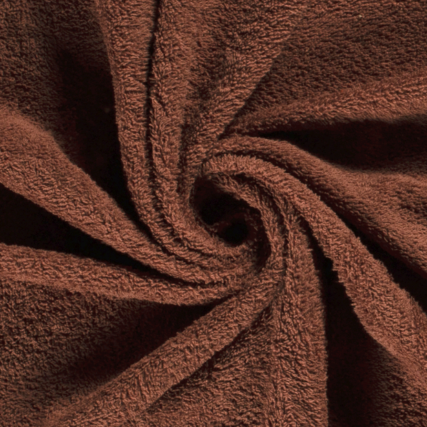 Frotté tissu Unicolore Bois Rouge