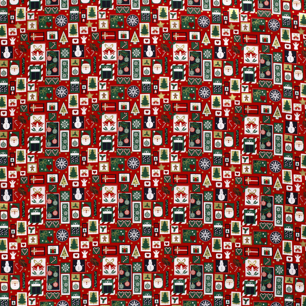 Cotton Poplin fabric Red 