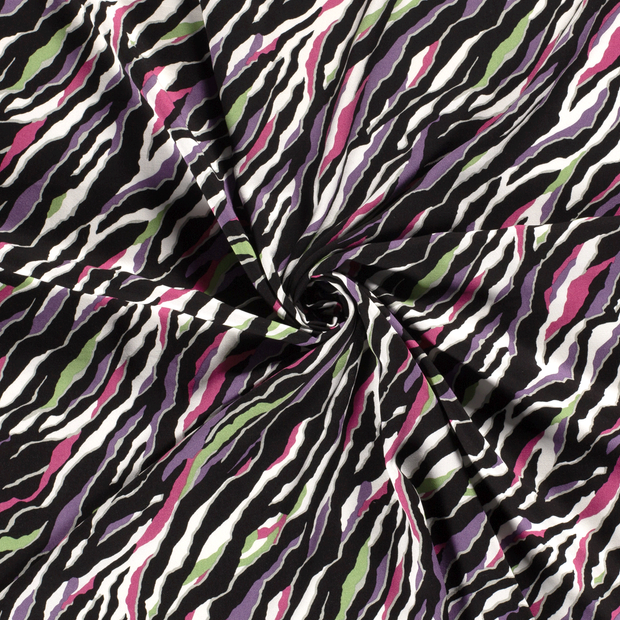 Viscose Twill fabric Green printed 