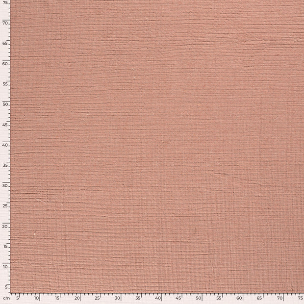 Muslin Four Layer fabric Unicolour Pink