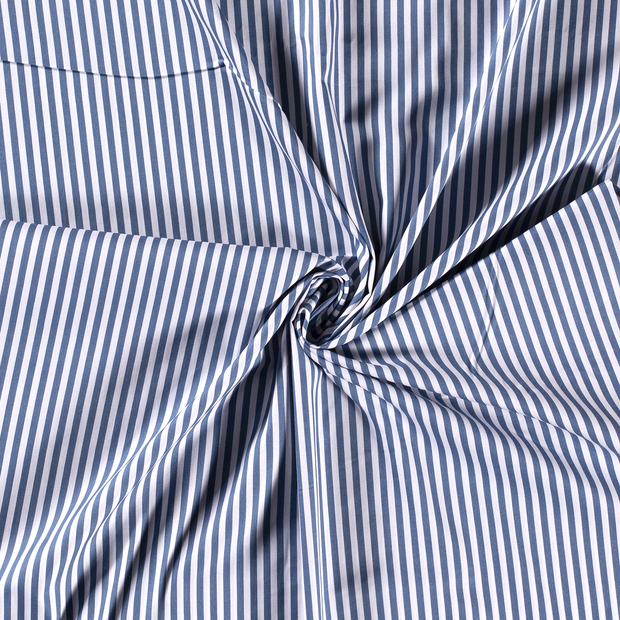 Cotton Poplin fabric Indigo printed 