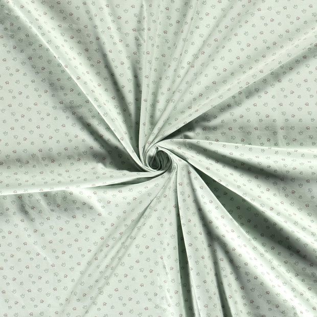 Cotton Jersey fabric Mint printed 