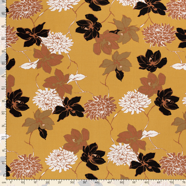 Viscose Twill fabric Plants Oker