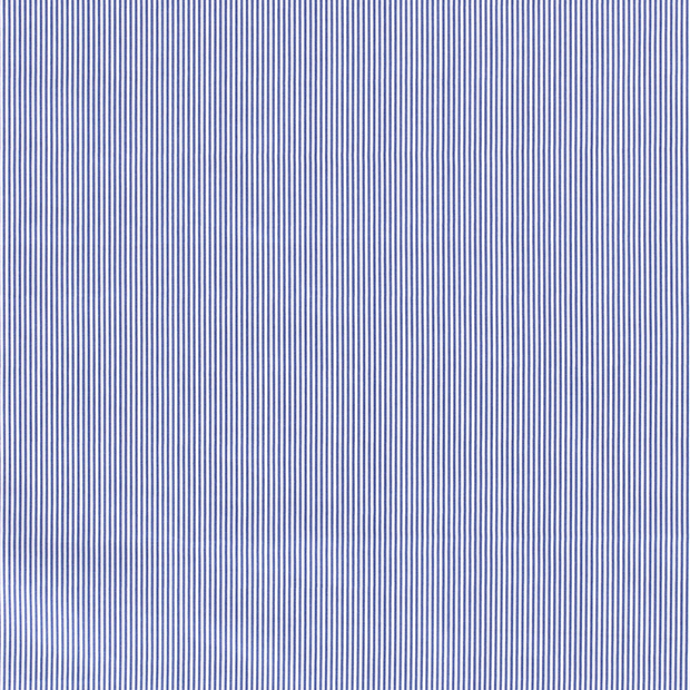 Cotton Poplin fabric Stripes Cobalt