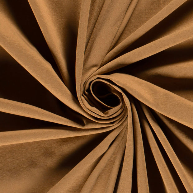 Cotton Jersey fabric Unicolour Camel