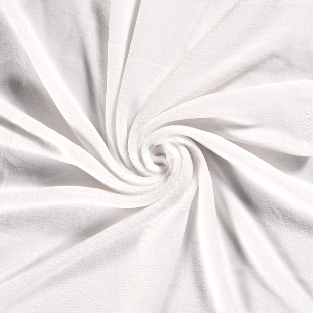 Coral Fleece fabric Optical White 