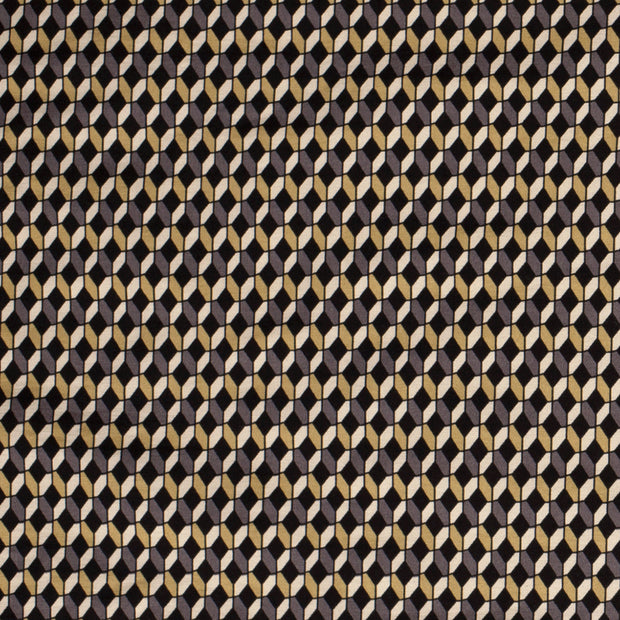 Bengaline fabric Flowers Off White