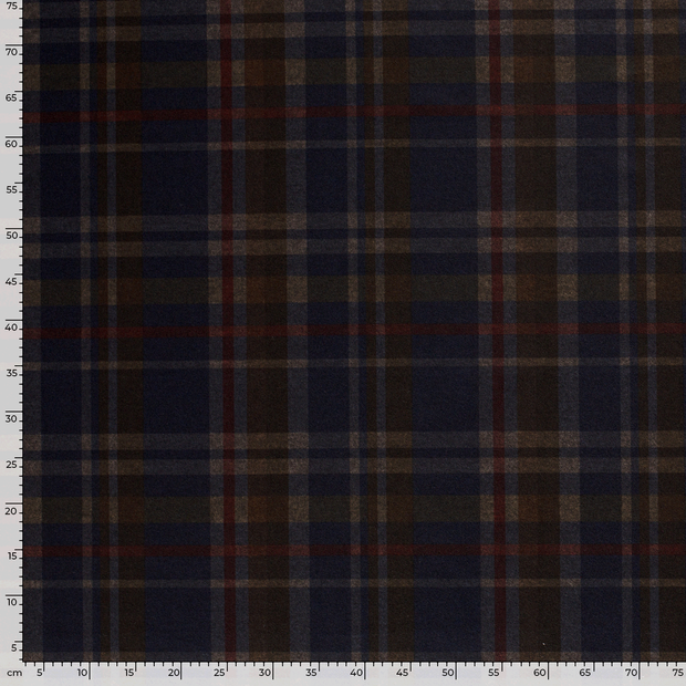 Punta di Roma fabric Checks brushed 
